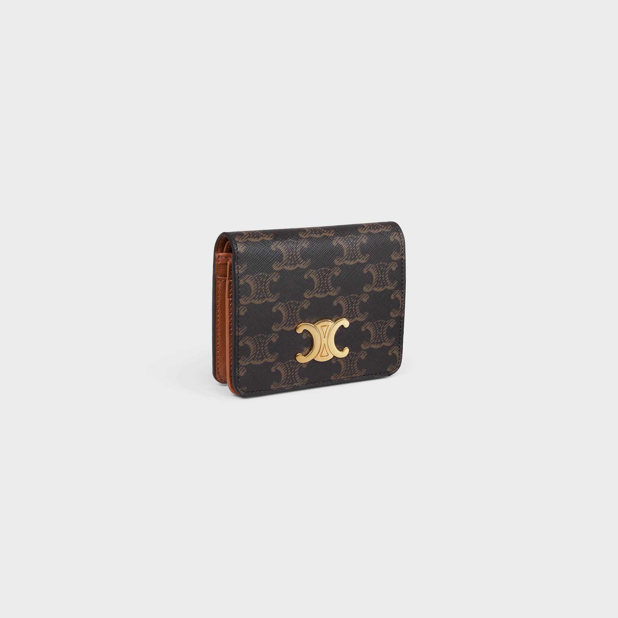 TRIOMPHE COMPACT WALLET IN TRIOMPHE CANVAS TAN - Image 2
